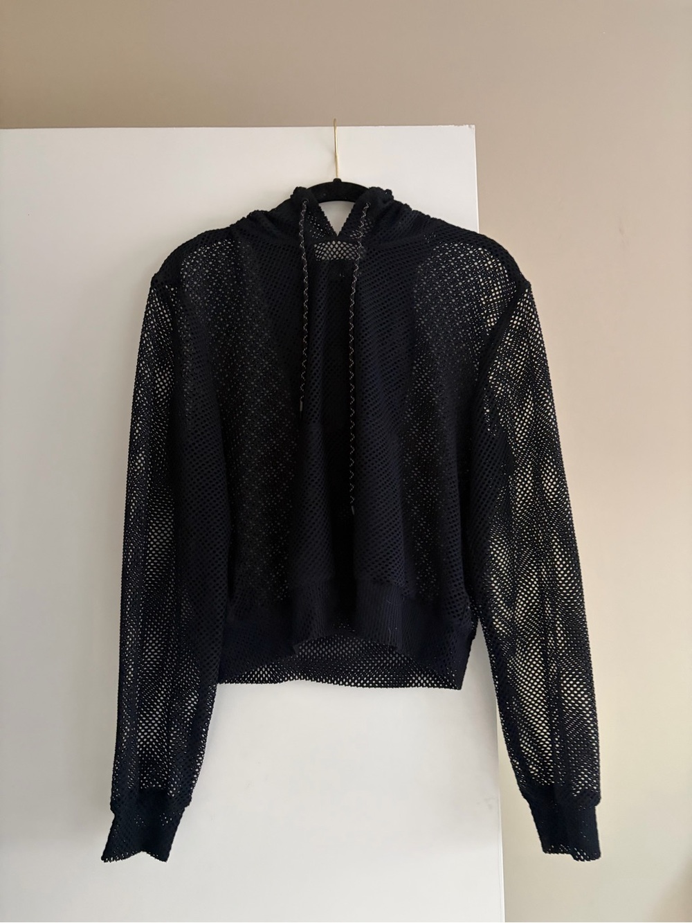 Carbon38 Black Mesh Hoodie